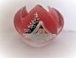 Preview: Lantern "Lotus flower" - winter landscape, red