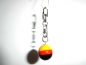Preview: Key ring with black, red and yellow ball 16mm