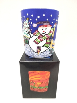 Votive Glass - Snowman
