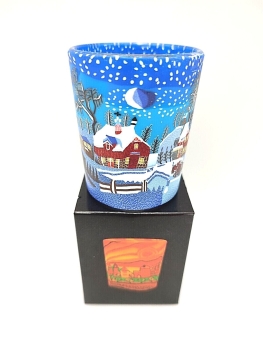 Votive Glass - Winternight in Canada