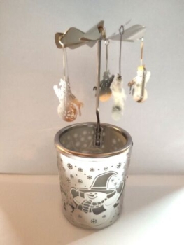 Glass Carousel - Snowman