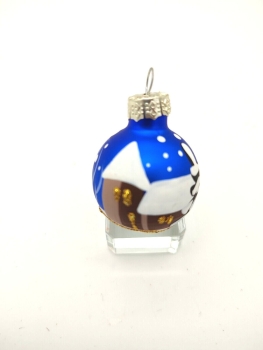 Tree ball winter landscape - 3cm blue