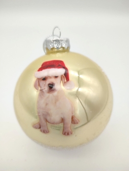Tree ball dog motif - gold