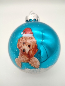 Tree ball dog motif - turquoise