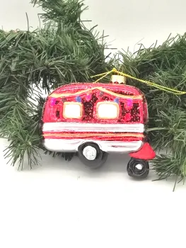 Baumkugel Wohnwagen - rot