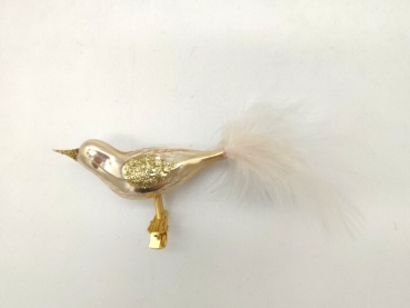 Baumschmuck Vogel gold
