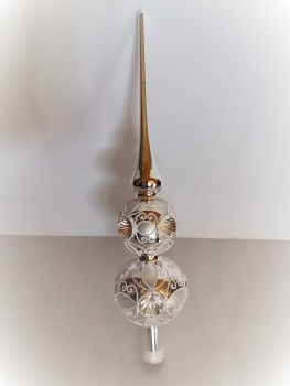 Baumspitze silber mit Reflektoren