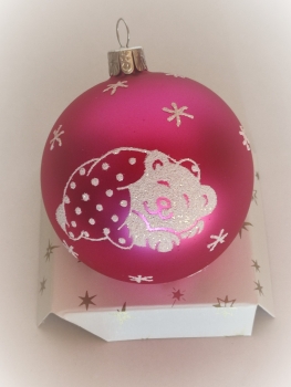 Bauble First Christmas - pink