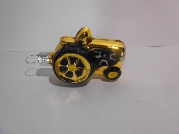 Bauble tractor - yellow