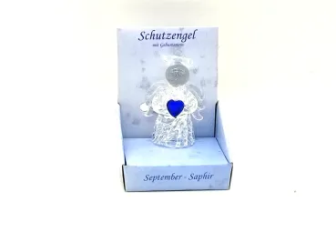 Glass angel with birthstone - September (C)