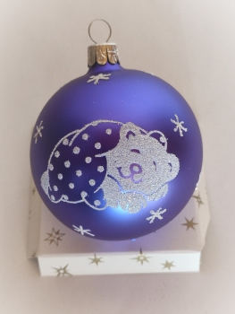 Bauble First Christmas - blue