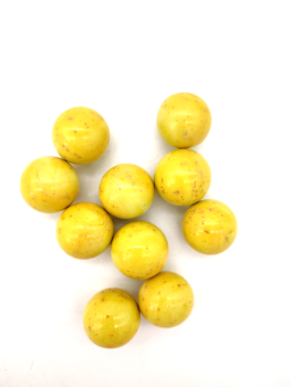 Yellow 25mm speckled