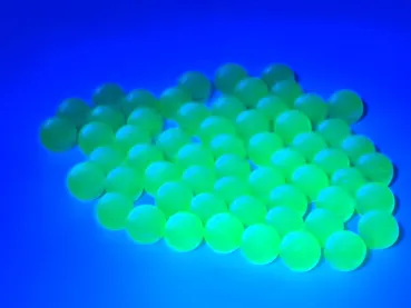 Preview: Green UV Light polished 10mm - fluorescent under UV light