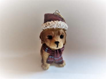 Hund mit Weihnachtsmütze - Labrador zum Aufhängen
