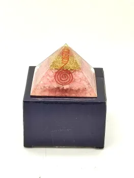 Orgonit Pyramide - Rosenquarz mit Herz