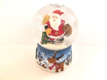 Santa Claus snow globe with sack