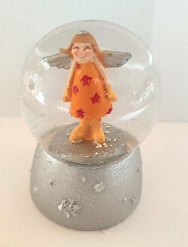 Snow globe angel - orange