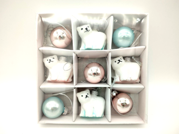 Bauble Set Polar Bear