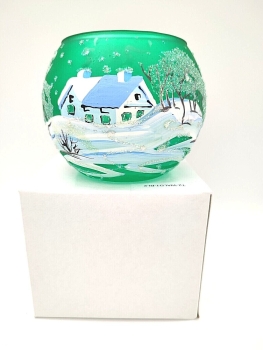 Lantern Snowman, green - UKR