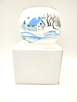 Preview: Windlicht Schneemann, weiß - UKR