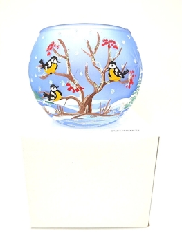 Preview: Windlicht Winterlandschaft, blau - UKR