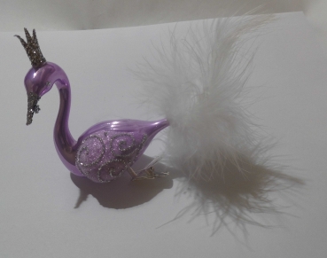 Tree decoration swan - purple