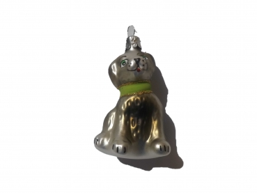 Bauble dog gray with green scarf