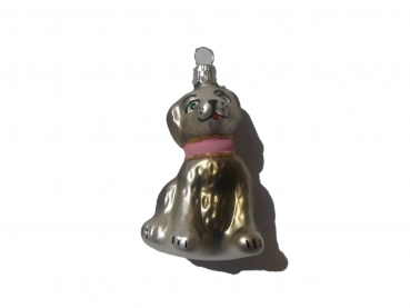 Bauble dog gray with pink scarf