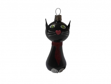 Bauble cat black with tail