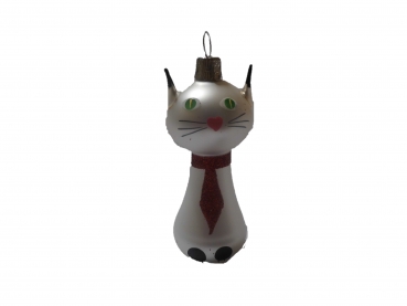 Bauble cat white with tail