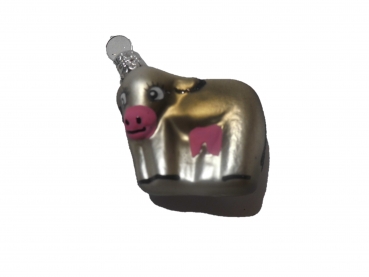Bauble cow silver