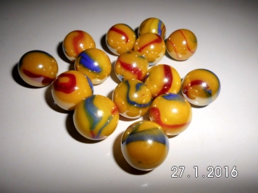 Yellow Shiny with pattern 17mm