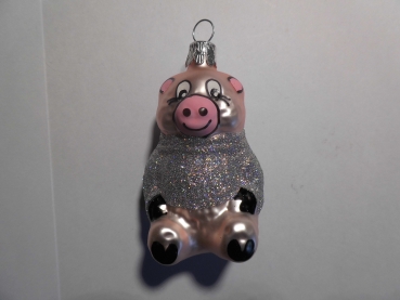 Bauble pig silver
