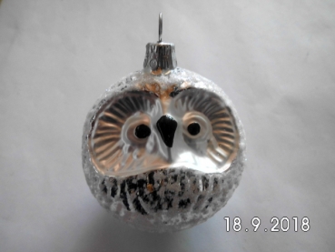 Bauble owl silver