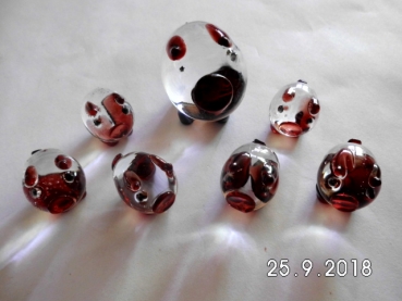 Lucky pig set 7 pieces - red