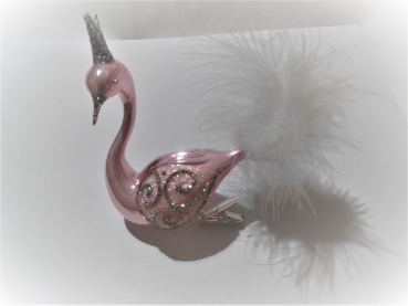 Tree decoration swan - pink