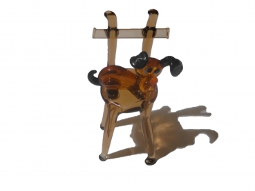 Dog on chair - brown