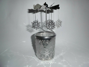 Glass carousel - snowflake