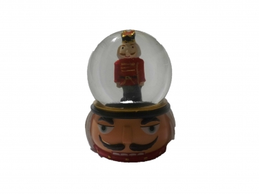 Nutcracker snow globe red
