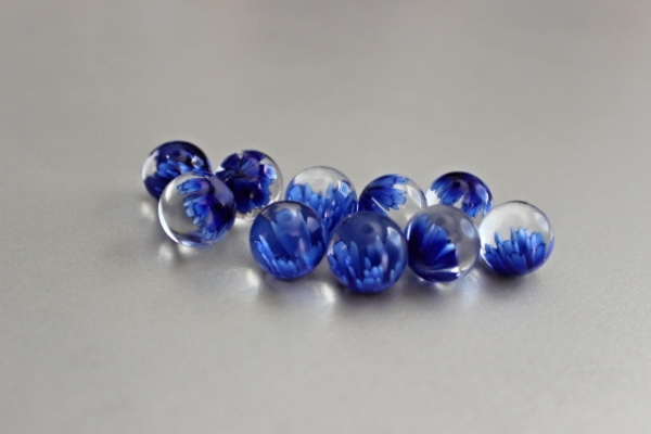 Blue flower 16mm - 3D effect