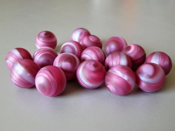 Pink-white with stripes professional marble 16.48mm