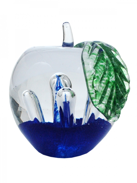 Paperweight - Motif apple blue