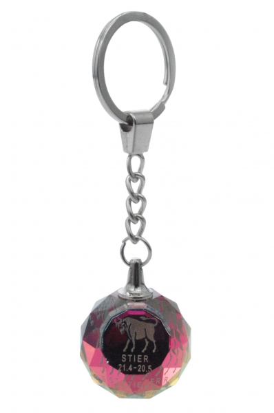 Taurus zodiac sign keychain