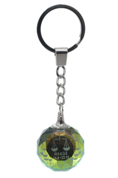 Libra zodiac sign keychain