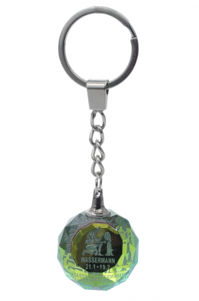 Aquarius zodiac sign keychain