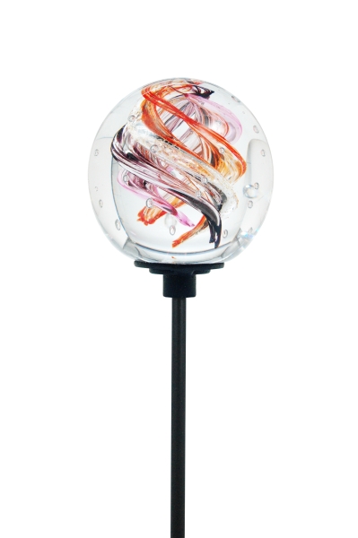 Garden stake dream ball 16 - colorful swirls