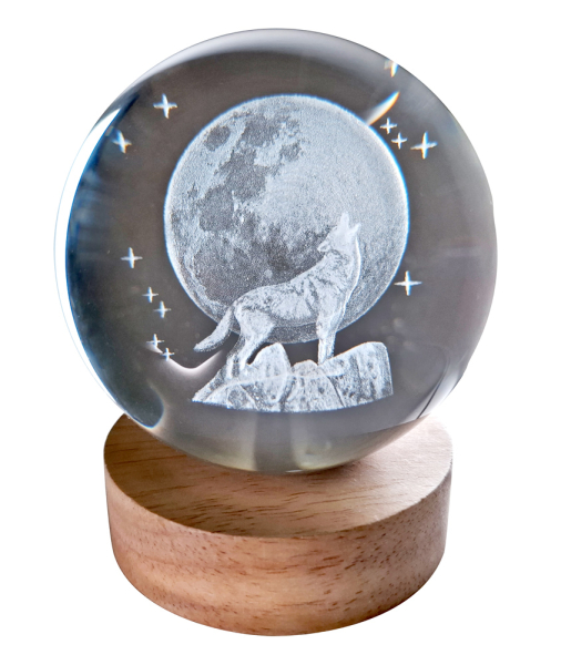 Hologrammkugel - Wolf