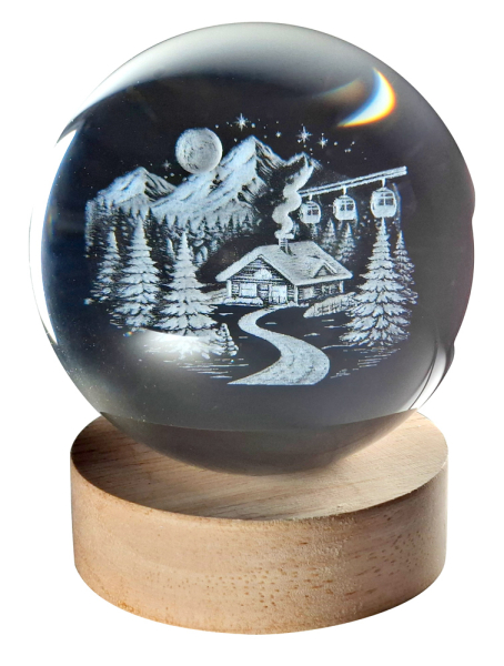Hologrammkugel - Winterlandschaft