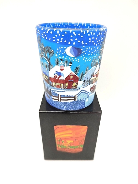 Votive Glass - Winternight in Canada