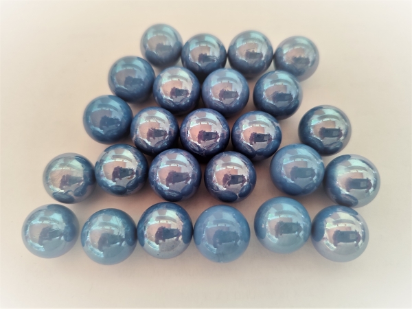 Blue, iridescent - 16mm